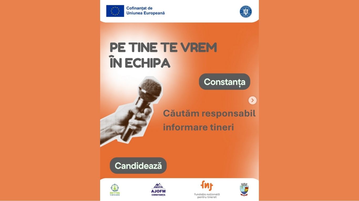 RECRUTARE: Căutăm agent informare (responsabil informare tineri)