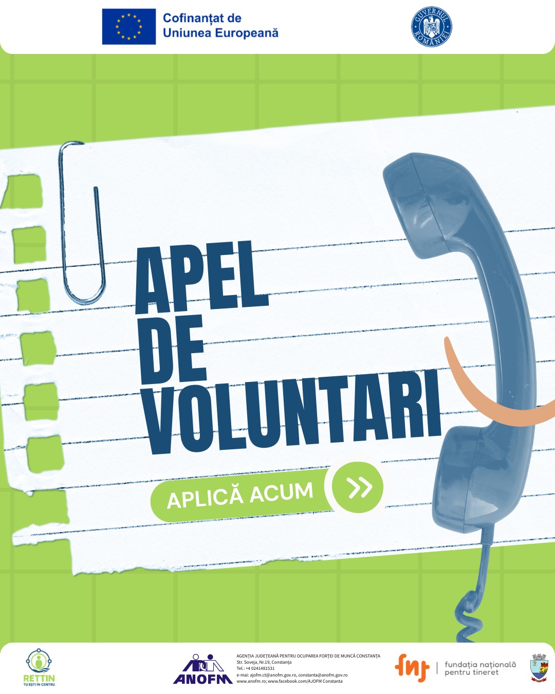 Apel de voluntari
