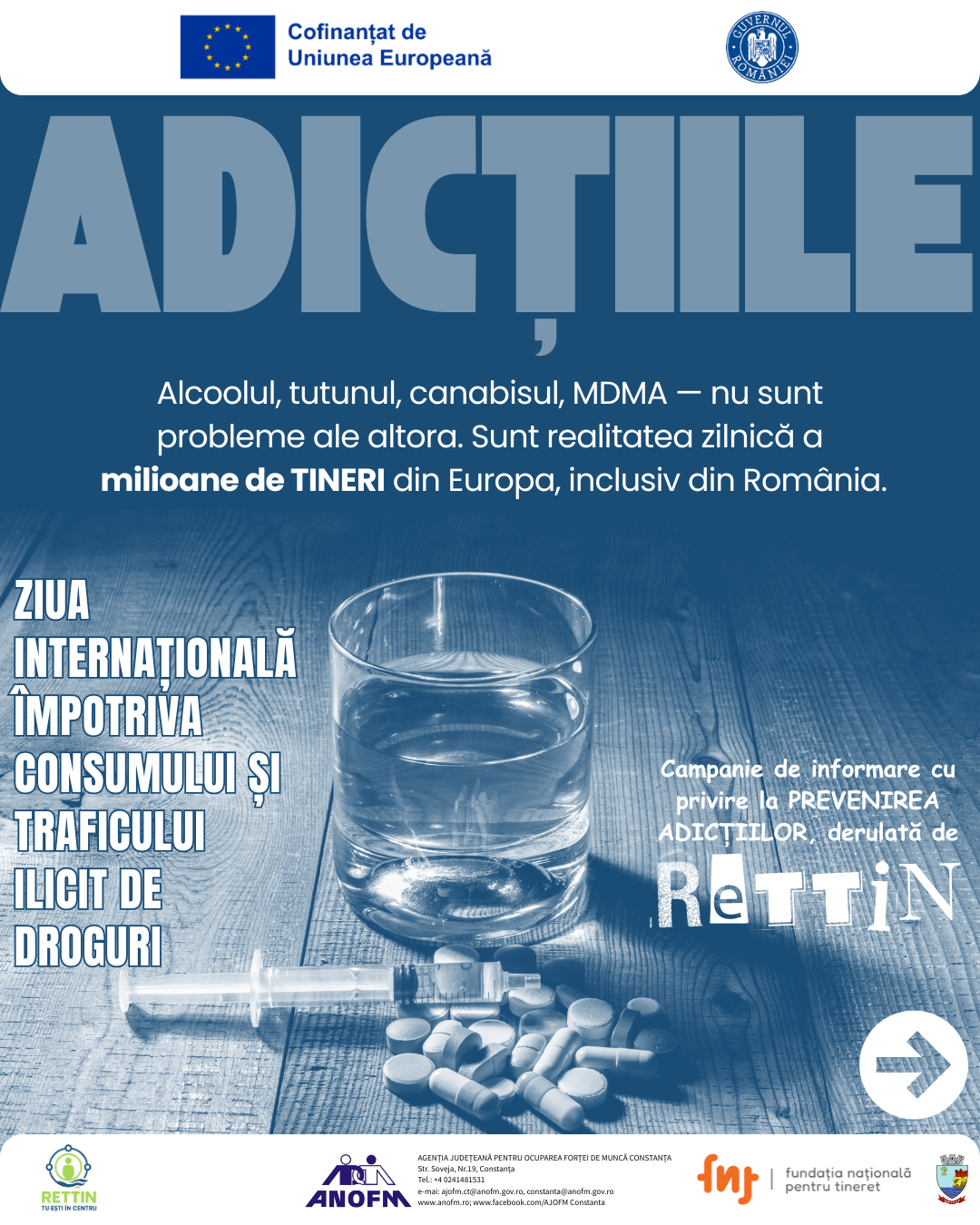26 iunie – Ziua Internațională împotriva consumului și traficului ilicit de droguri