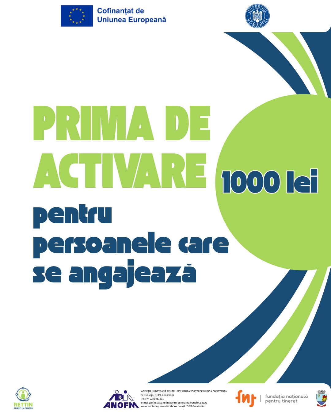 Prima de activare: 1.000 lei pentru primul pas spre job
