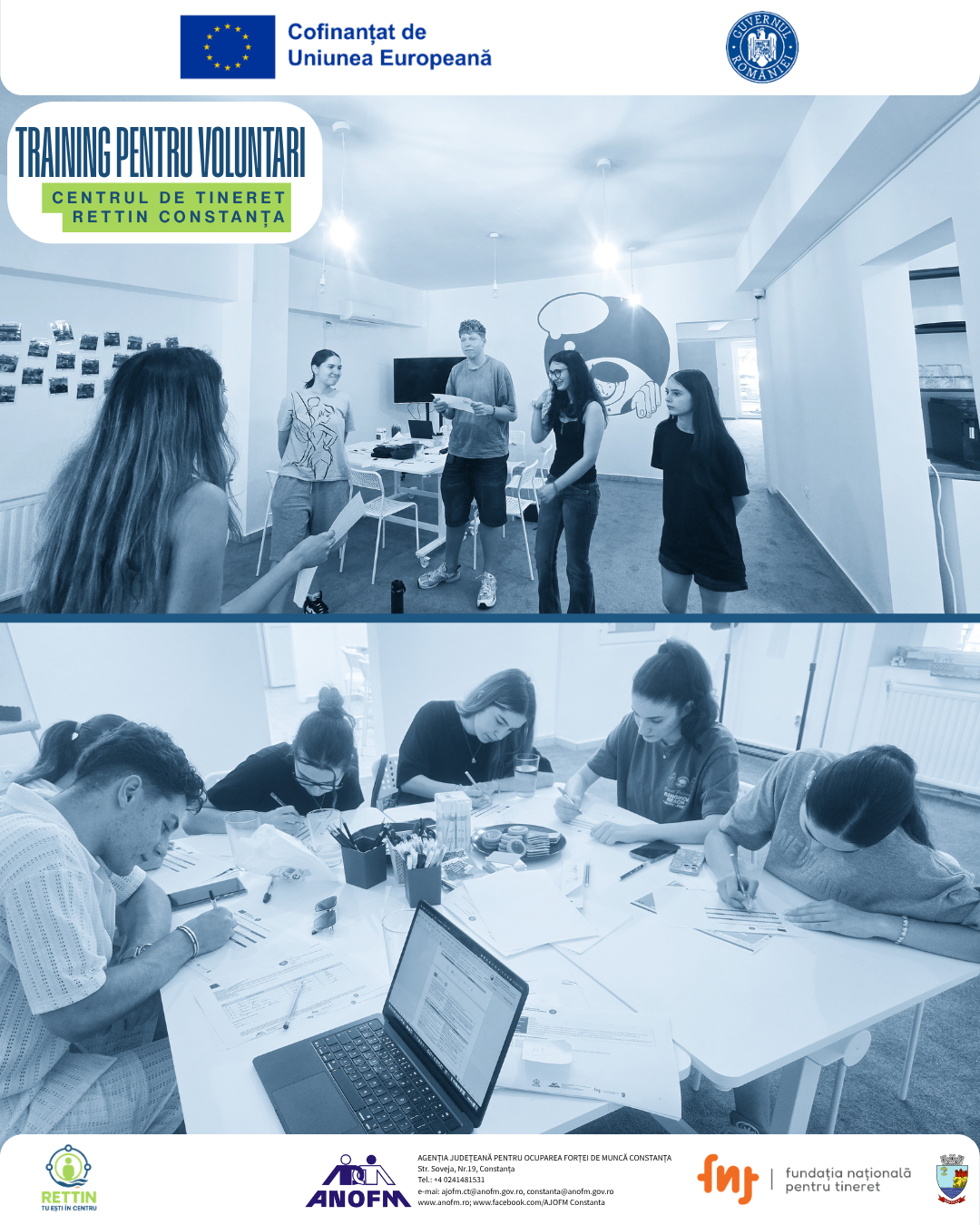Training pentru VOLUNTARI – 2 ateliere pentru DEZVOLTAREA UNEI COMUNITĂȚI A TINERILOR