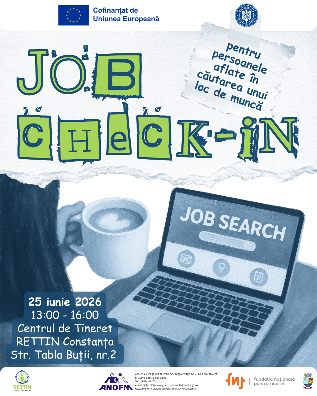 Job Check-in pentru persoanele aflate în căutarea unui loc de muncă